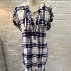 Tie fall plaid dress - so comfortable and effortless!